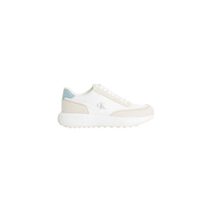 Cremefarbene Leder-Sneaker