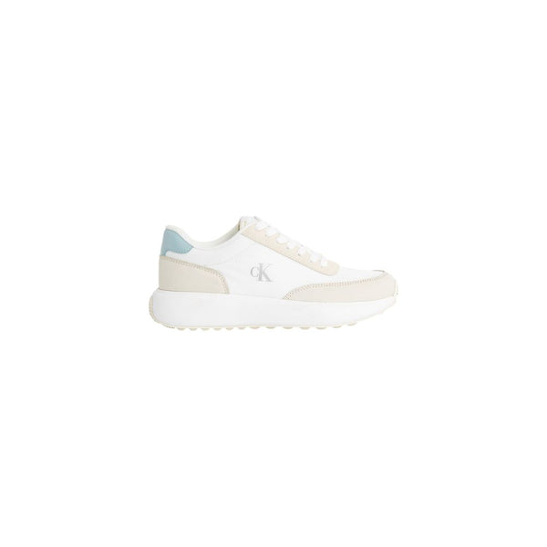 Cremefarbene Leder-Sneaker