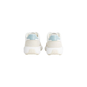 Cremefarbene Leder-Sneaker