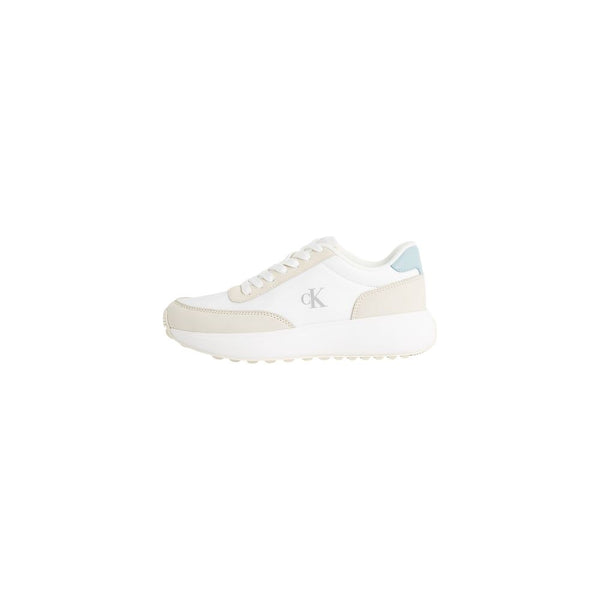 Cremefarbene Leder-Sneaker