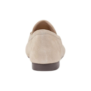 Beigefarbene Leder-Plateau-Pumps