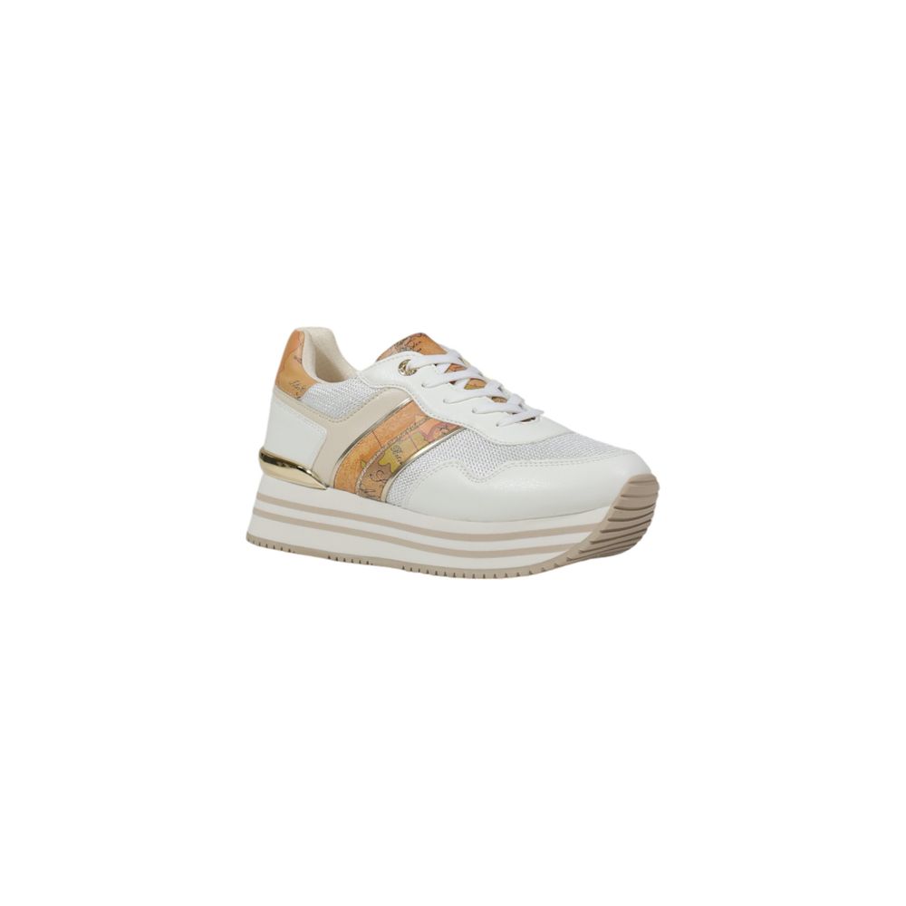 Weiße Polyethylen-Plateau-Sneaker