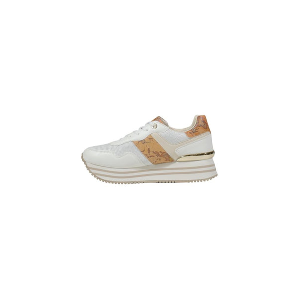 Weiße Polyethylen-Plateau-Sneaker