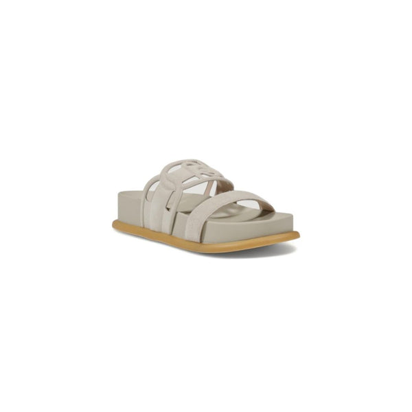 Graue Leder-Sandale