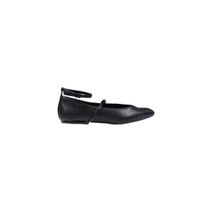 Schwarze Polyester-Plateau-Pumps