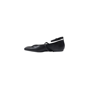 Schwarze Polyester-Plateau-Pumps