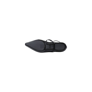 Schwarze Polyester-Plateau-Pumps