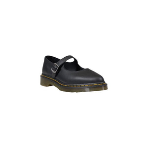Schwarze Leder-Plateau-Pumps