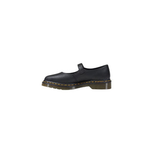 Schwarze Leder-Plateau-Pumps