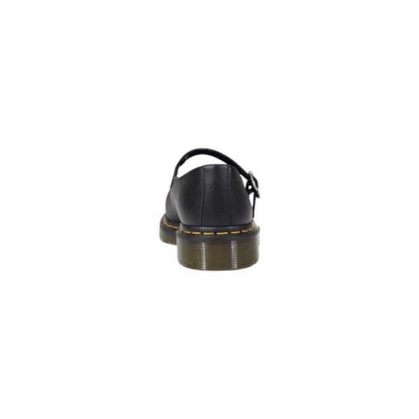Schwarze Leder-Plateau-Pumps