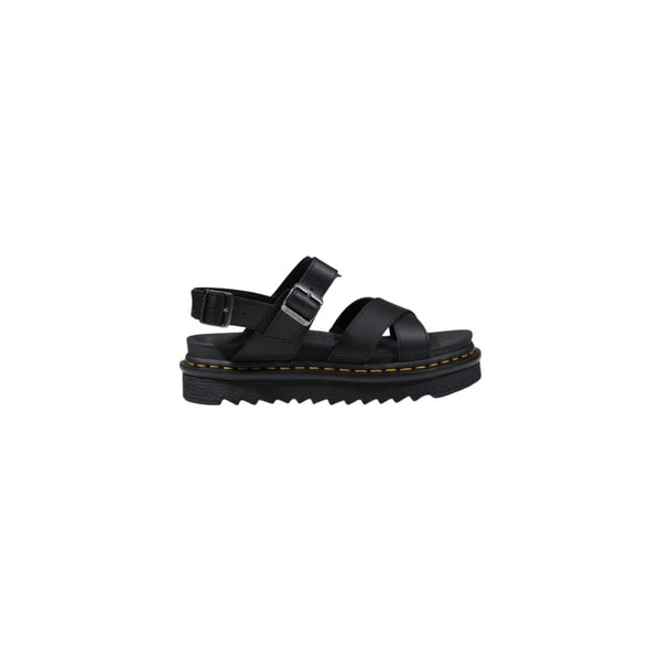 Schwarze Ledersandalen