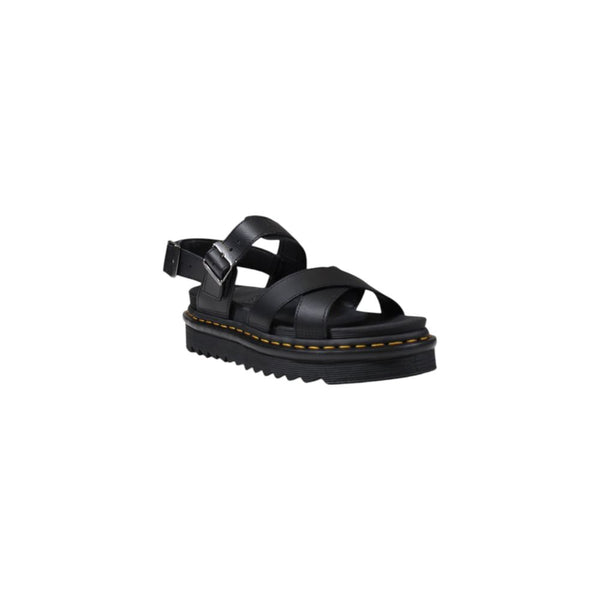 Schwarze Ledersandalen