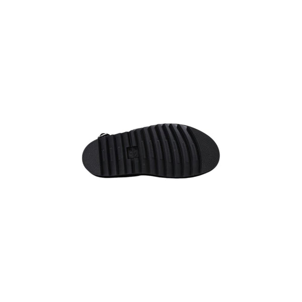 Schwarze Ledersandalen