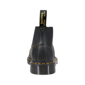Schwarze Leder-Schnürstiefel