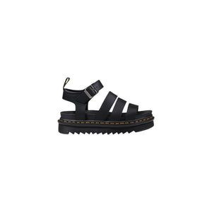 Schwarze Ledersandalen