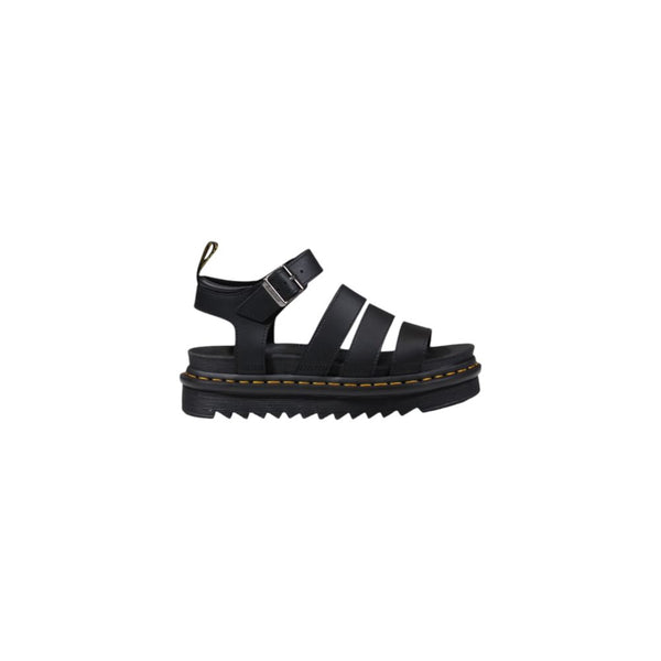 Schwarze Ledersandalen