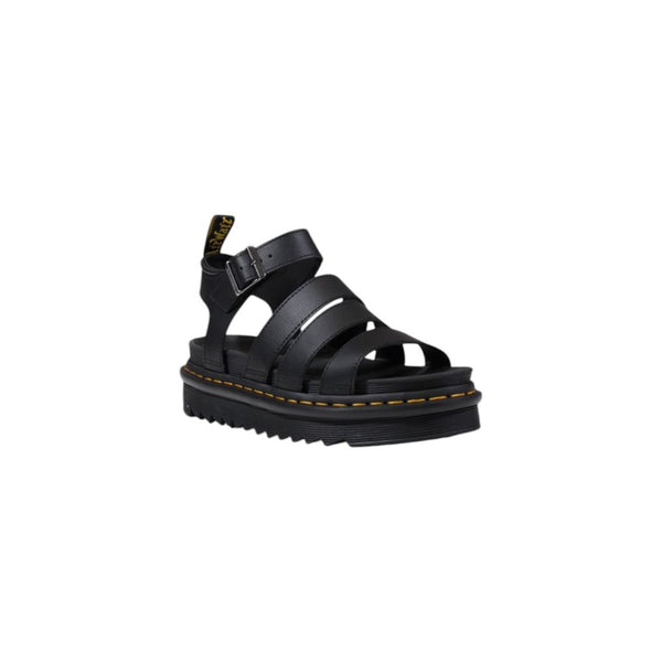 Schwarze Ledersandalen