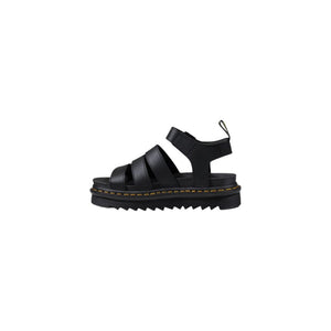 Schwarze Ledersandalen