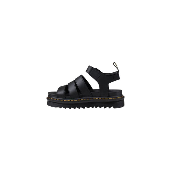 Schwarze Ledersandalen
