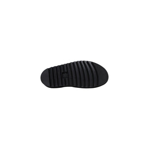 Schwarze Ledersandalen
