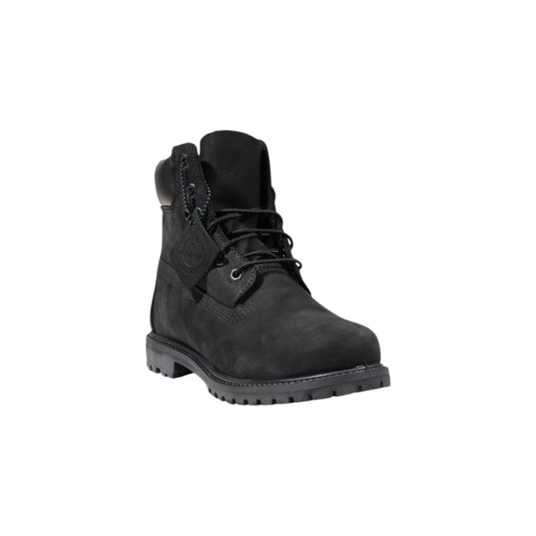 Wasserdichte Schnürstiefel aus schwarzem Leder