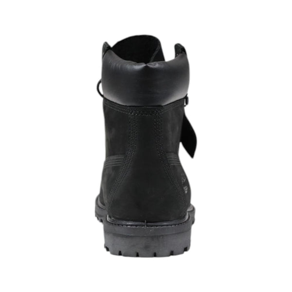 Wasserdichte Schnürstiefel aus schwarzem Leder