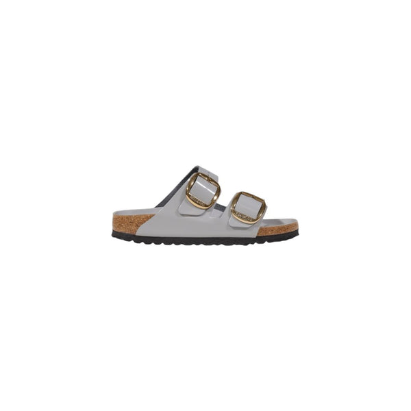 Graue Lederslipper