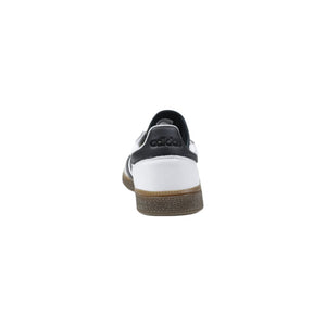 Schwarzer und weißer Leder-Sneaker