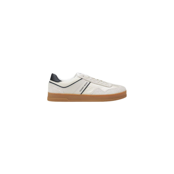 Cremefarbene Leder-Sneaker