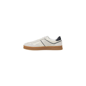 Cremefarbene Leder-Sneaker