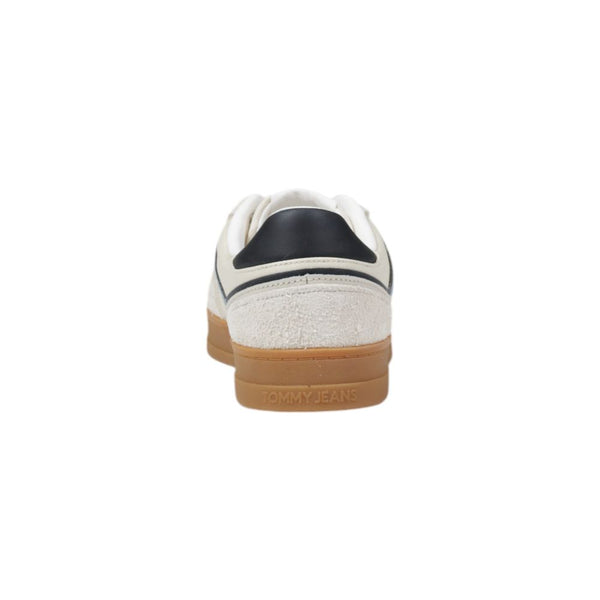 Cremefarbene Leder-Sneaker