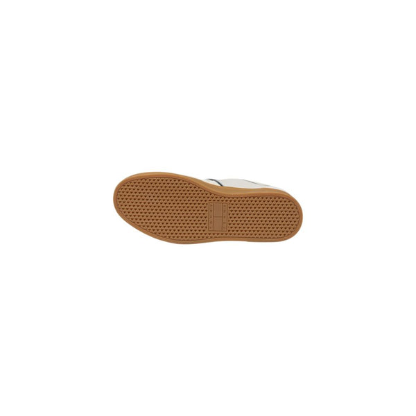 Cremefarbene Leder-Sneaker