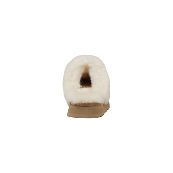 Beigefarbene Wildleder-Hausschuhe