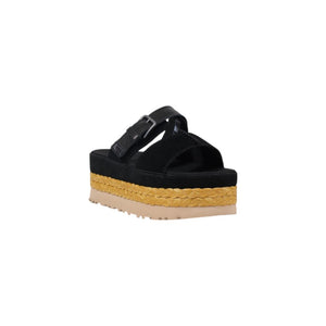 Schwarze Wildleder-Sandale