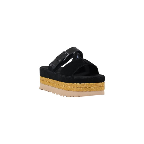 Schwarze Wildleder-Sandale