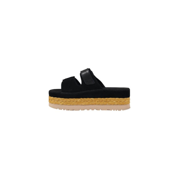 Schwarze Wildleder-Sandale