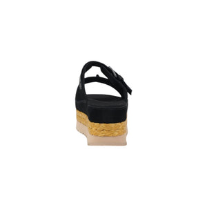 Schwarze Wildleder-Sandale