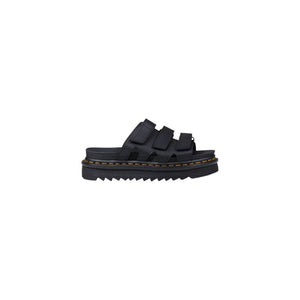 Schwarze Leder-Plateau-Pumps
