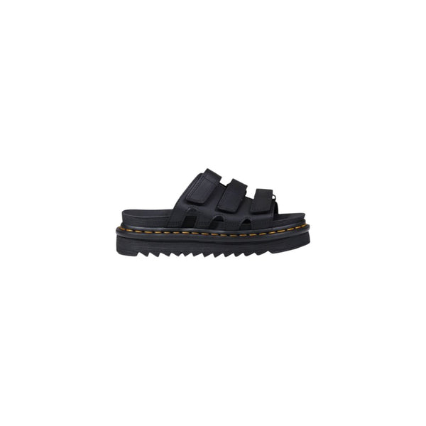 Schwarze Leder-Plateau-Pumps