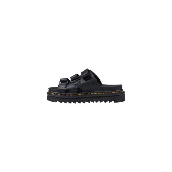 Schwarze Leder-Plateau-Pumps