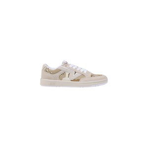 Beige Wildleder-Sneaker mit niedrigem Schaft