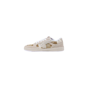 Beige Wildleder-Sneaker mit niedrigem Schaft