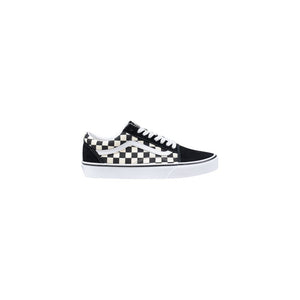 Schwarze und Weiße Stoff-Sneakers mit niedrigem Schaft