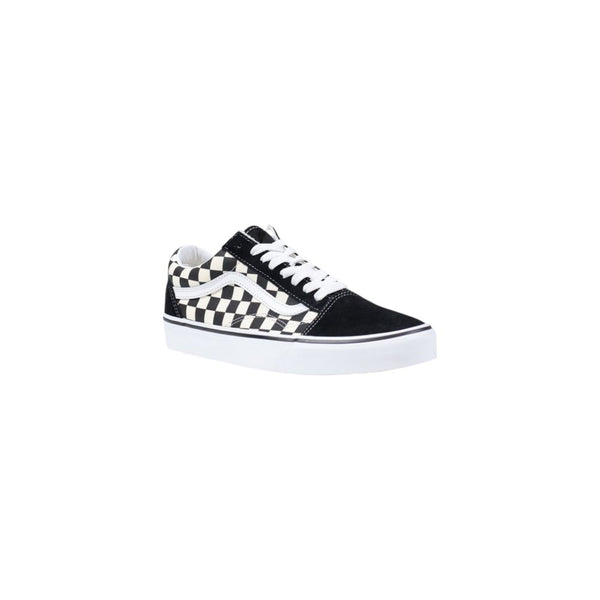 Schwarze und Weiße Stoff-Sneakers mit niedrigem Schaft