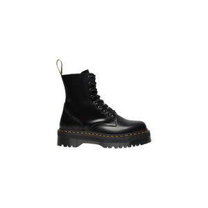 Schwarze Leder-Ankle-Boots
