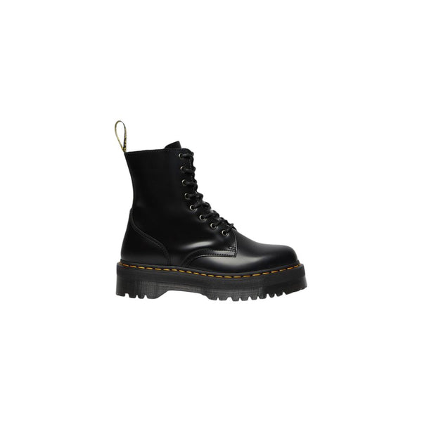 Schwarze Leder-Ankle-Boots