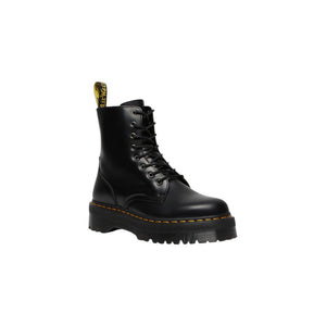 Schwarze Leder-Ankle-Boots