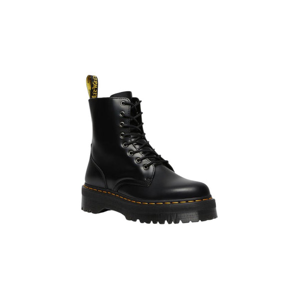 Schwarze Leder-Ankle-Boots
