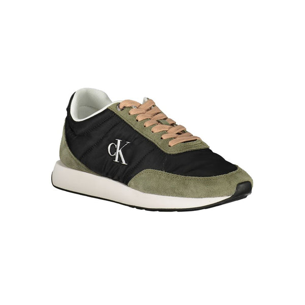 Schwarzes Leder Damen Sneaker
