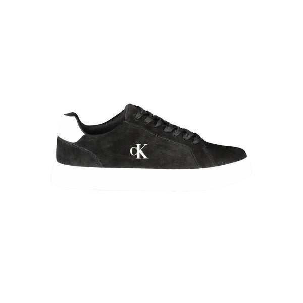 Schwarzes Leder Herren Sneaker